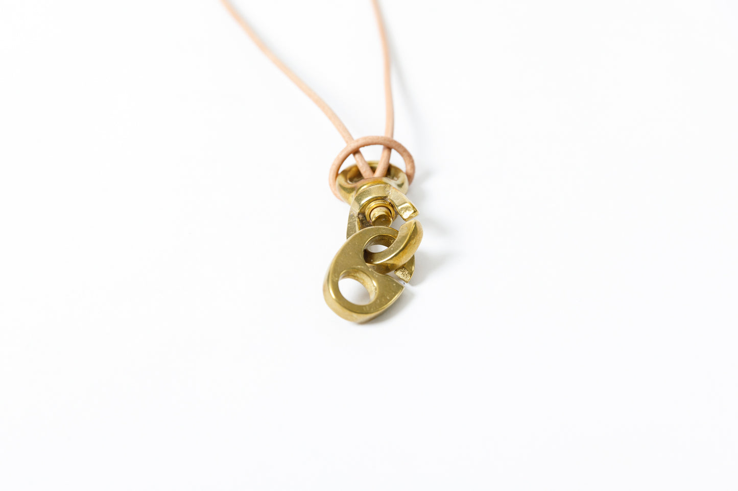 Willow Pants R-005 Leater&Brass Necklace NAT