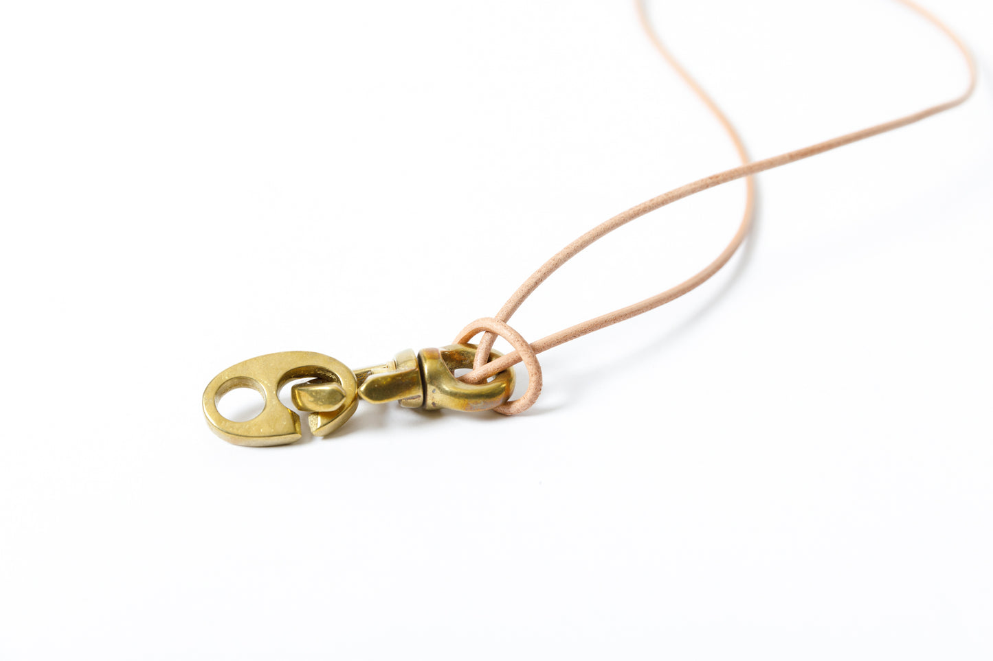 Willow Pants R-005 Leater&Brass Necklace NAT