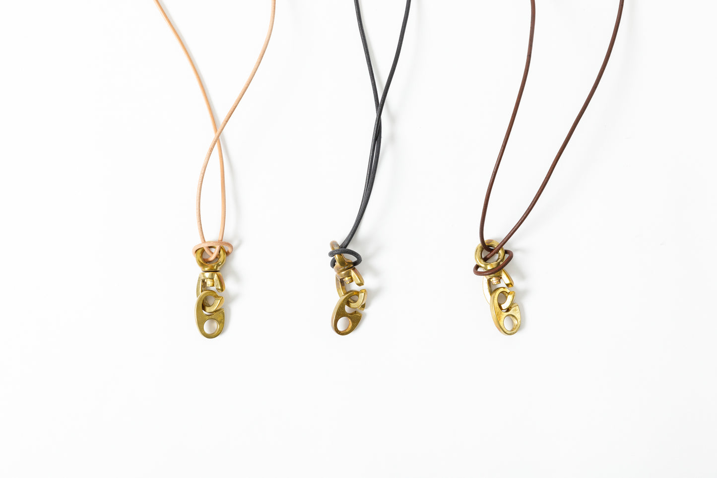 Willow Pants R-005 Leater&Brass Necklace NAT