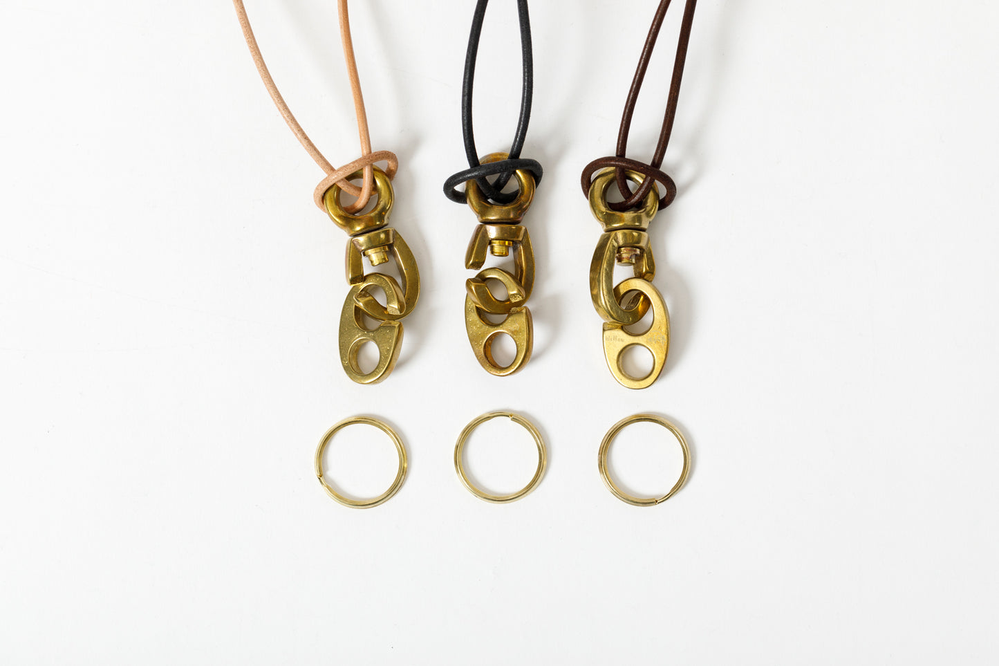 Willow Pants R-005 Leater&Brass Necklace NAT