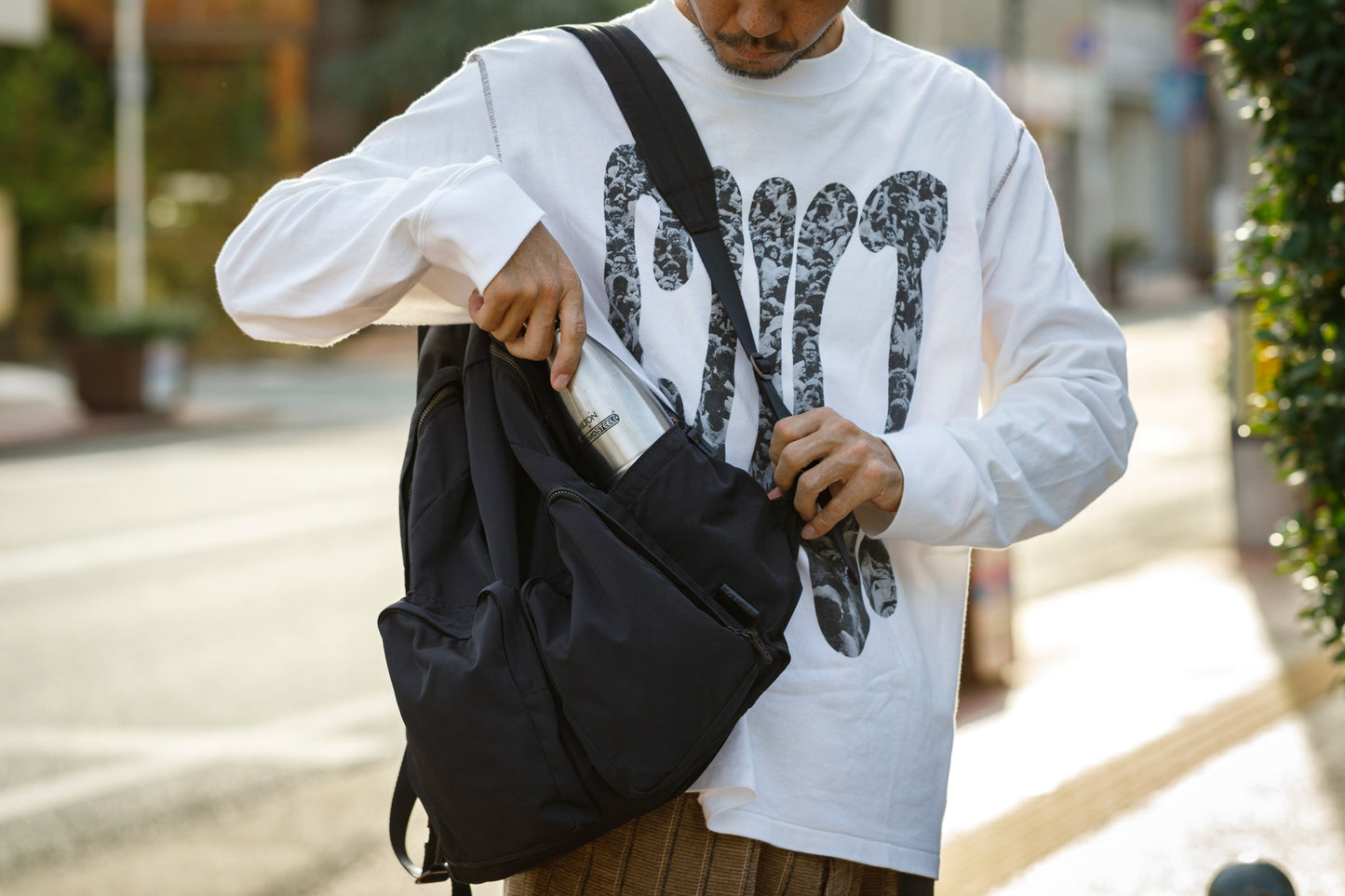 AMIACALVA F-006 Gabardine Backpack - Black