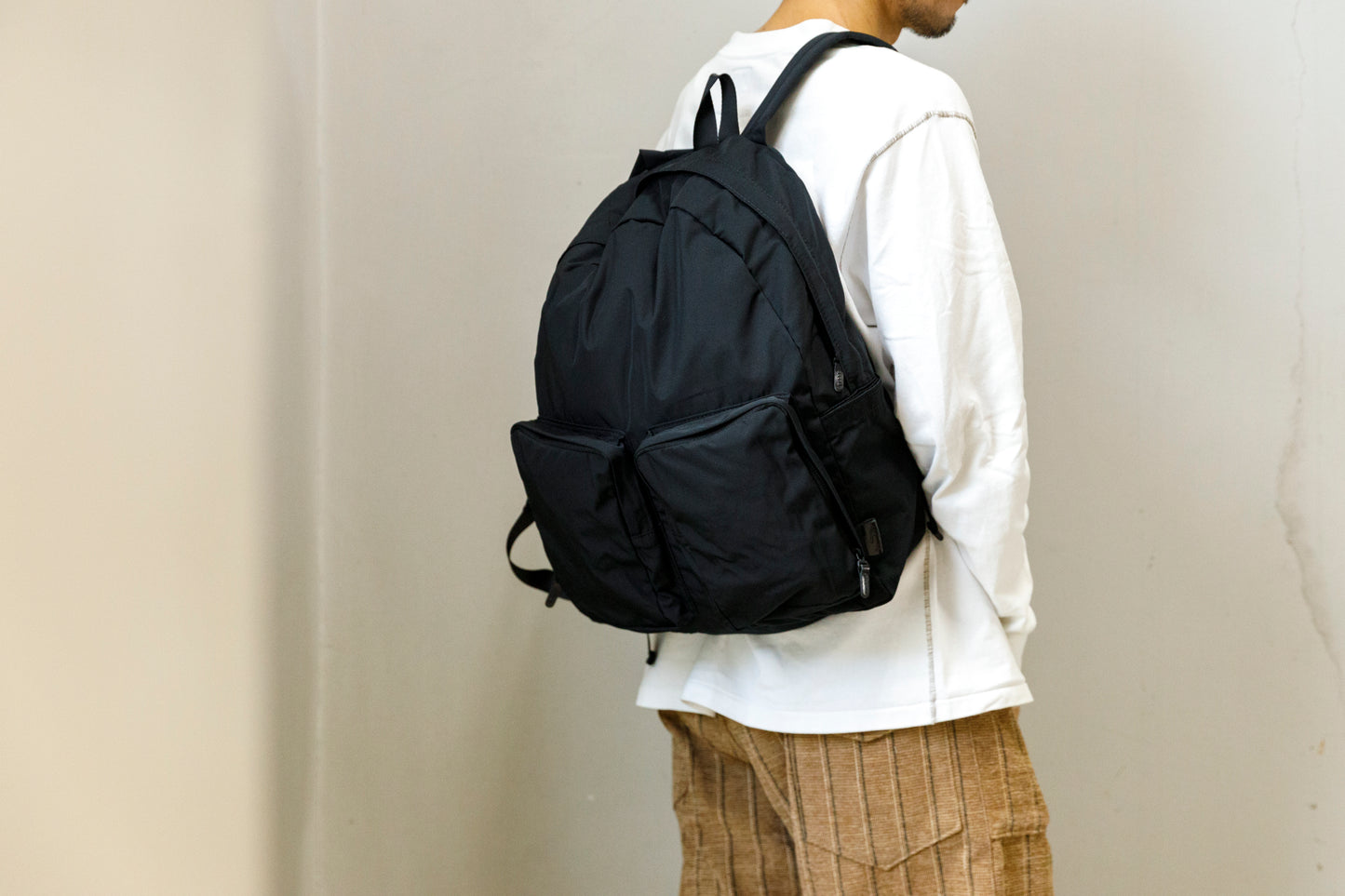 AMIACALVA F-006 Gabardine Backpack - Black