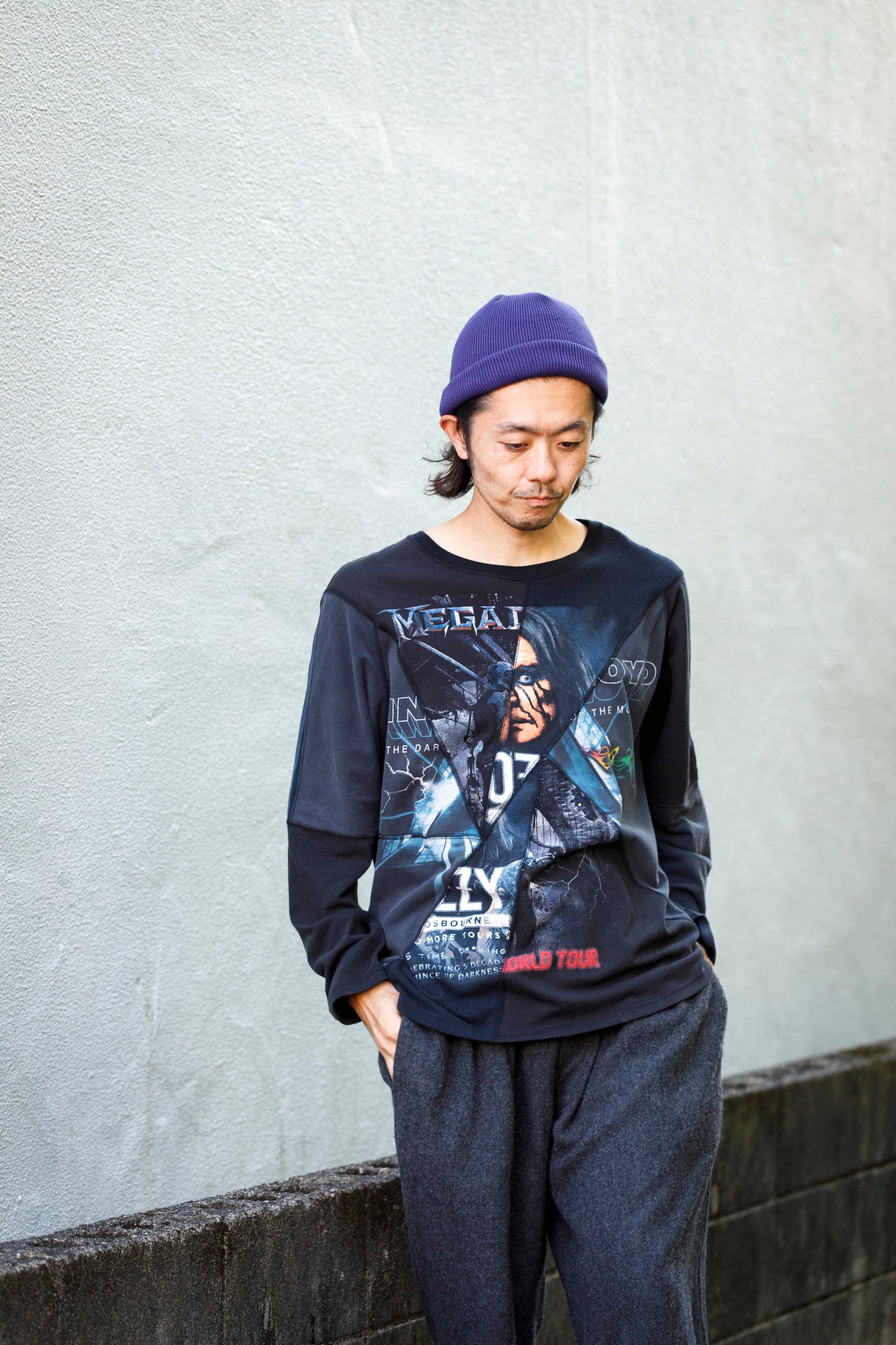 THE FACTORY MADE KNIT ROLL CAP - BLACK/PUPLE/GRAY/D.GREEN/BROWN/MUSTERD【FM775】