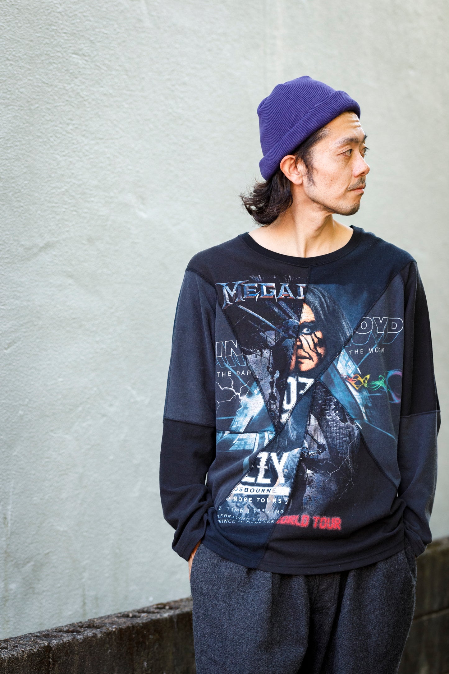 THE FACTORY MADE KNIT ROLL CAP - BLACK/PUPLE/GRAY/D.GREEN/BROWN/MUSTERD【FM775】