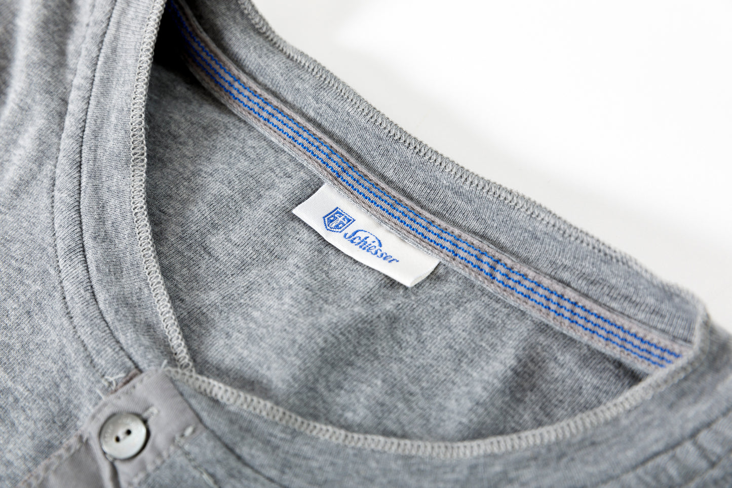 Schiesser karl-heinz 1/1 button tape - Grey melange