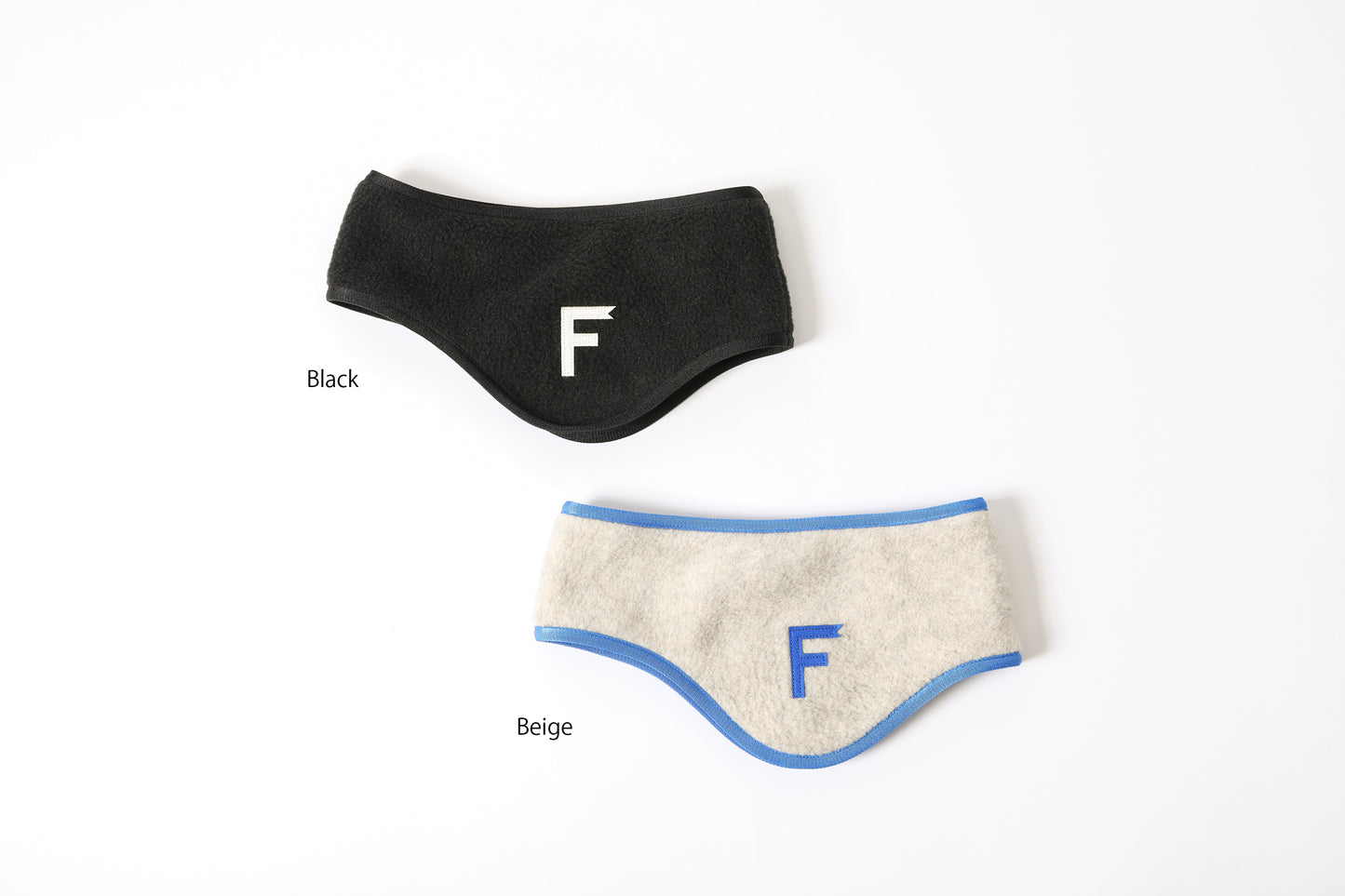 THE FACTORY MADE FLEECE HAIR BAND - BLACK / BEIGE【FM901】