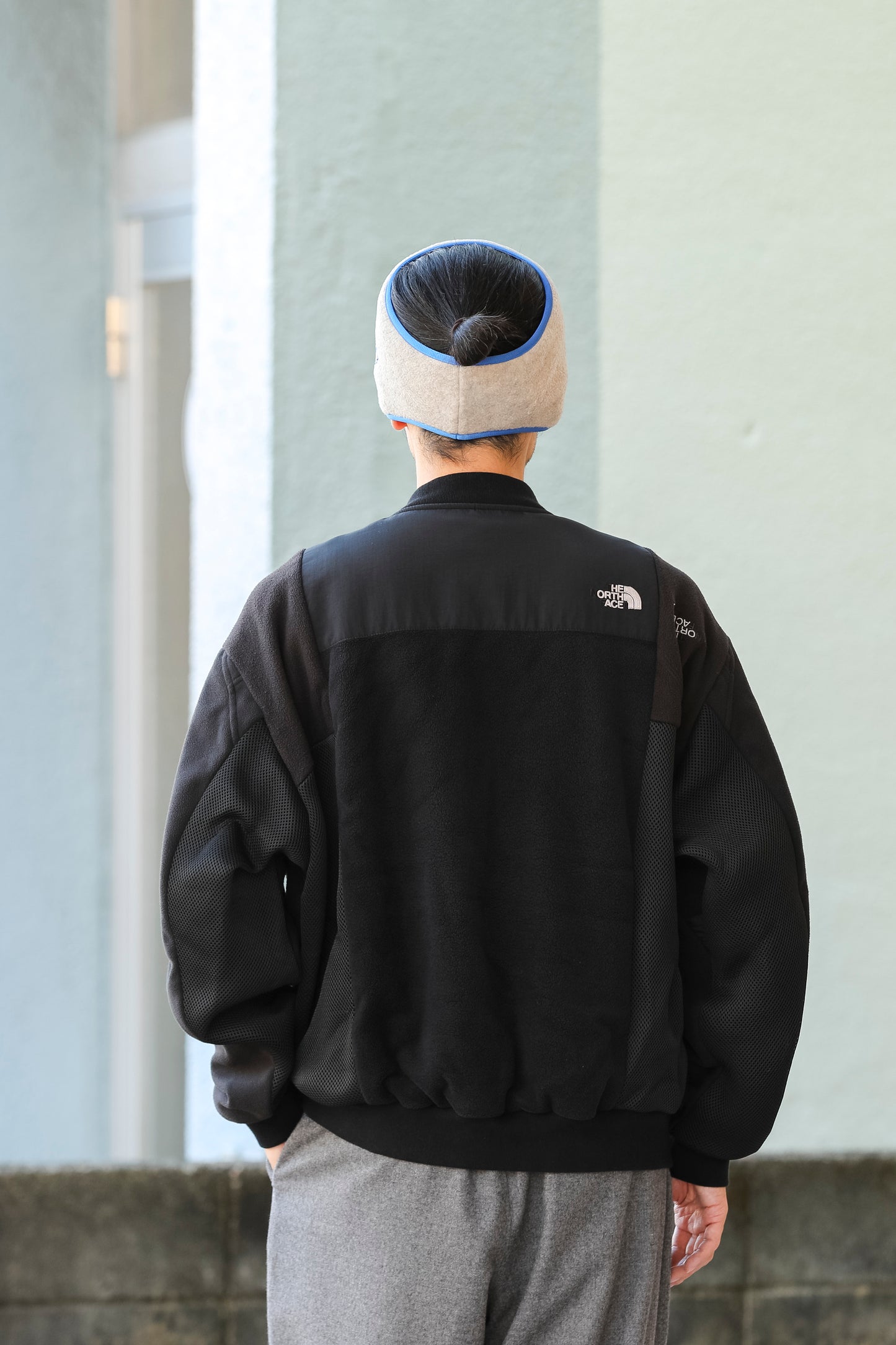 THE FACTORY MADE FLEECE HAIR BAND - BLACK / BEIGE【FM901】