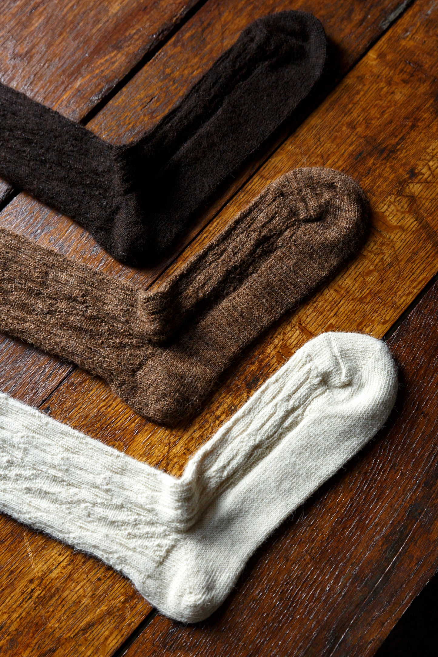 yahae / ALPACA CABLE PATTERN SOCK / 7-5008