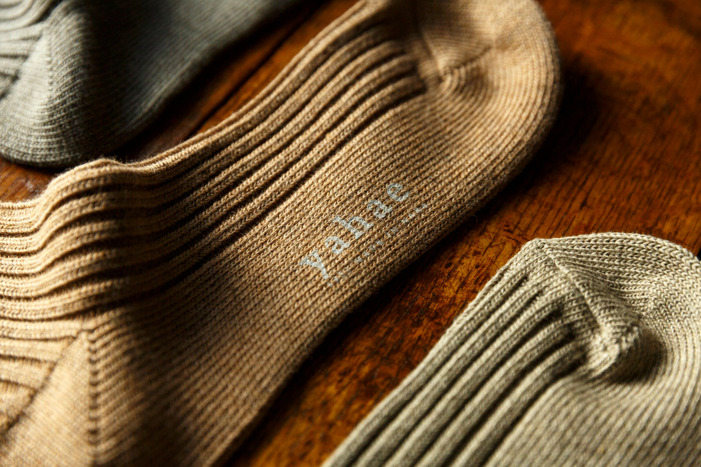 yahae / ORGANIC COTTON BLENDED YAK RIBBED SOCK / 7-6001