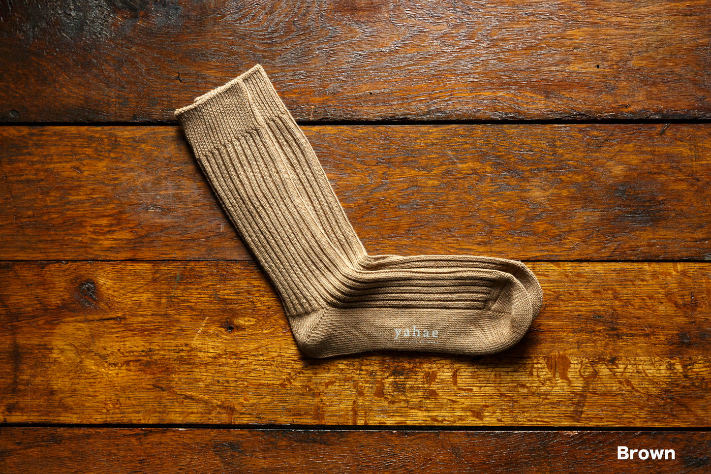 yahae / ORGANIC COTTON BLENDED YAK RIBBED SOCK / 7-6001