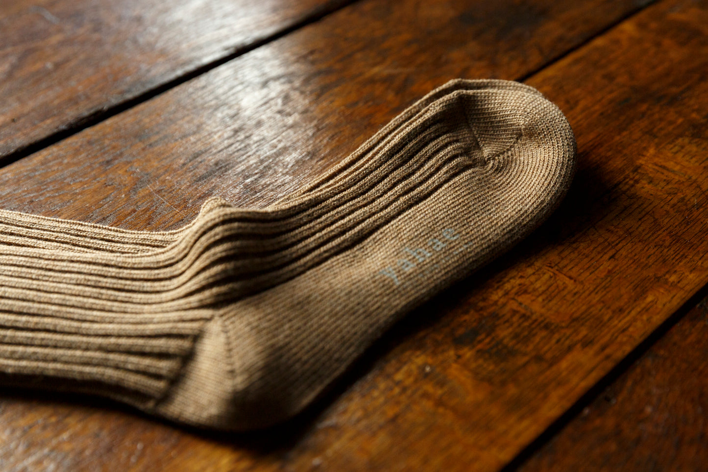yahae / ORGANIC COTTON BLENDED YAK RIBBED SOCK / 7-6001