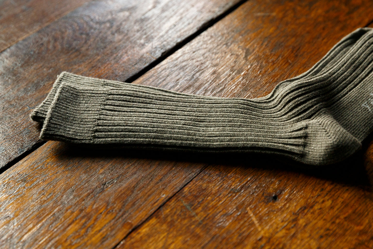 yahae / ORGANIC COTTON BLENDED YAK RIBBED SOCK / 7-6001