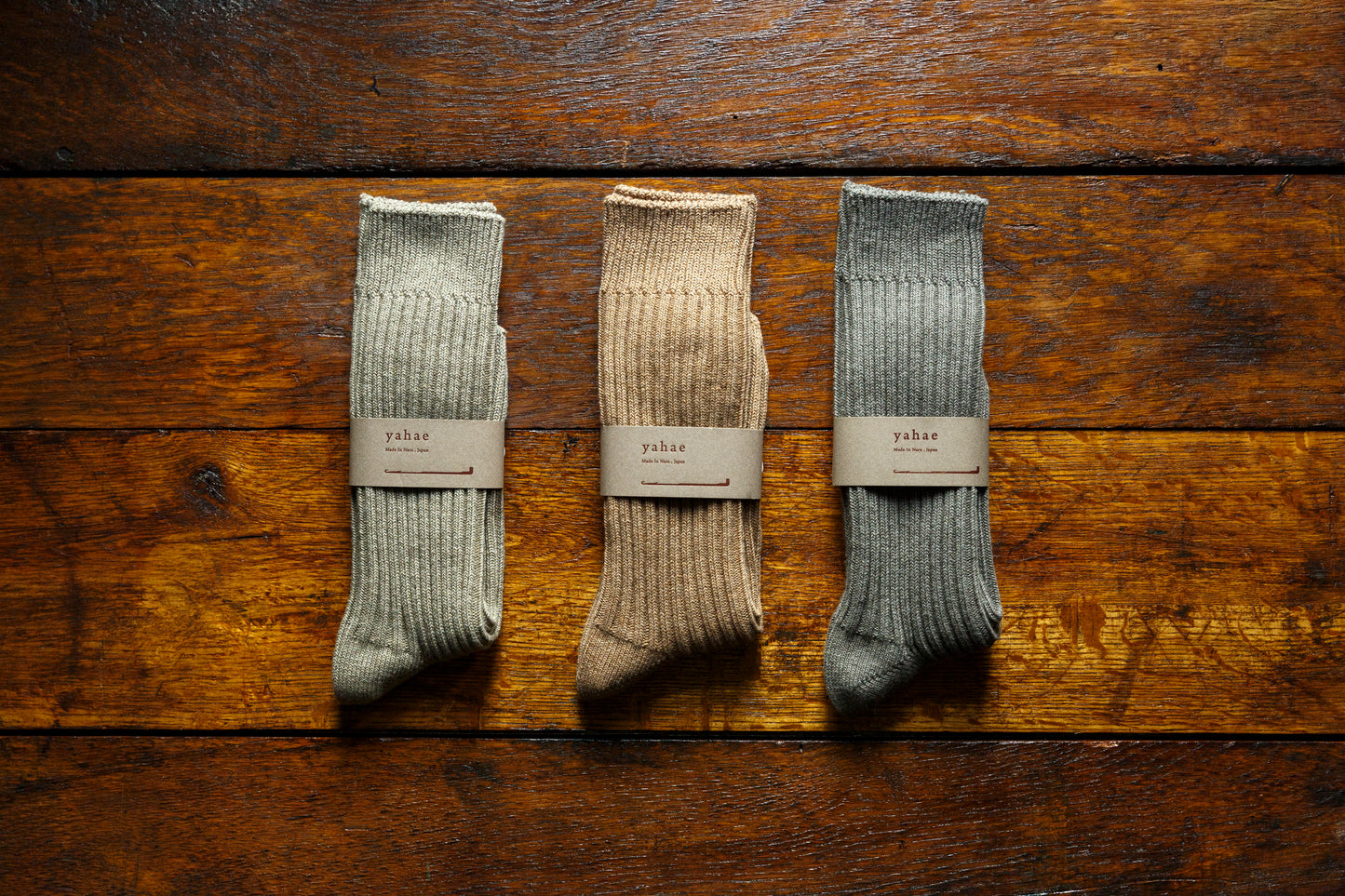 yahae / ORGANIC COTTON BLENDED YAK RIBBED SOCK / 7-6001