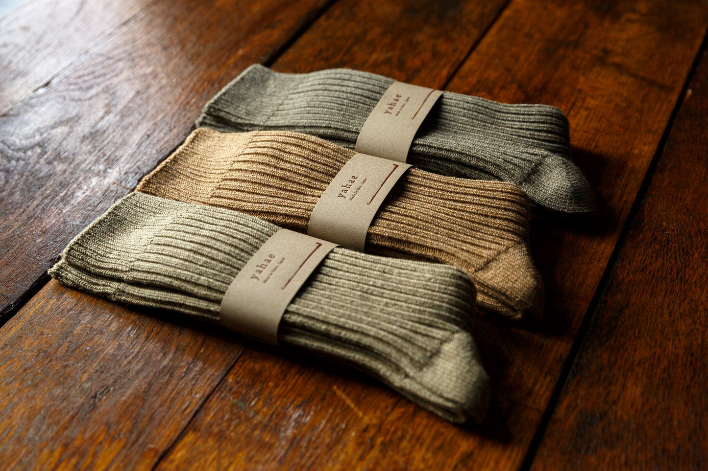 yahae / ORGANIC COTTON BLENDED YAK RIBBED SOCK / 7-6001