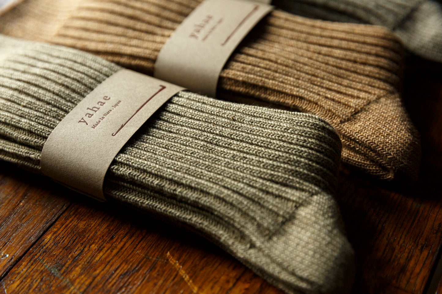 yahae / ORGANIC COTTON BLENDED YAK RIBBED SOCK / 7-6001