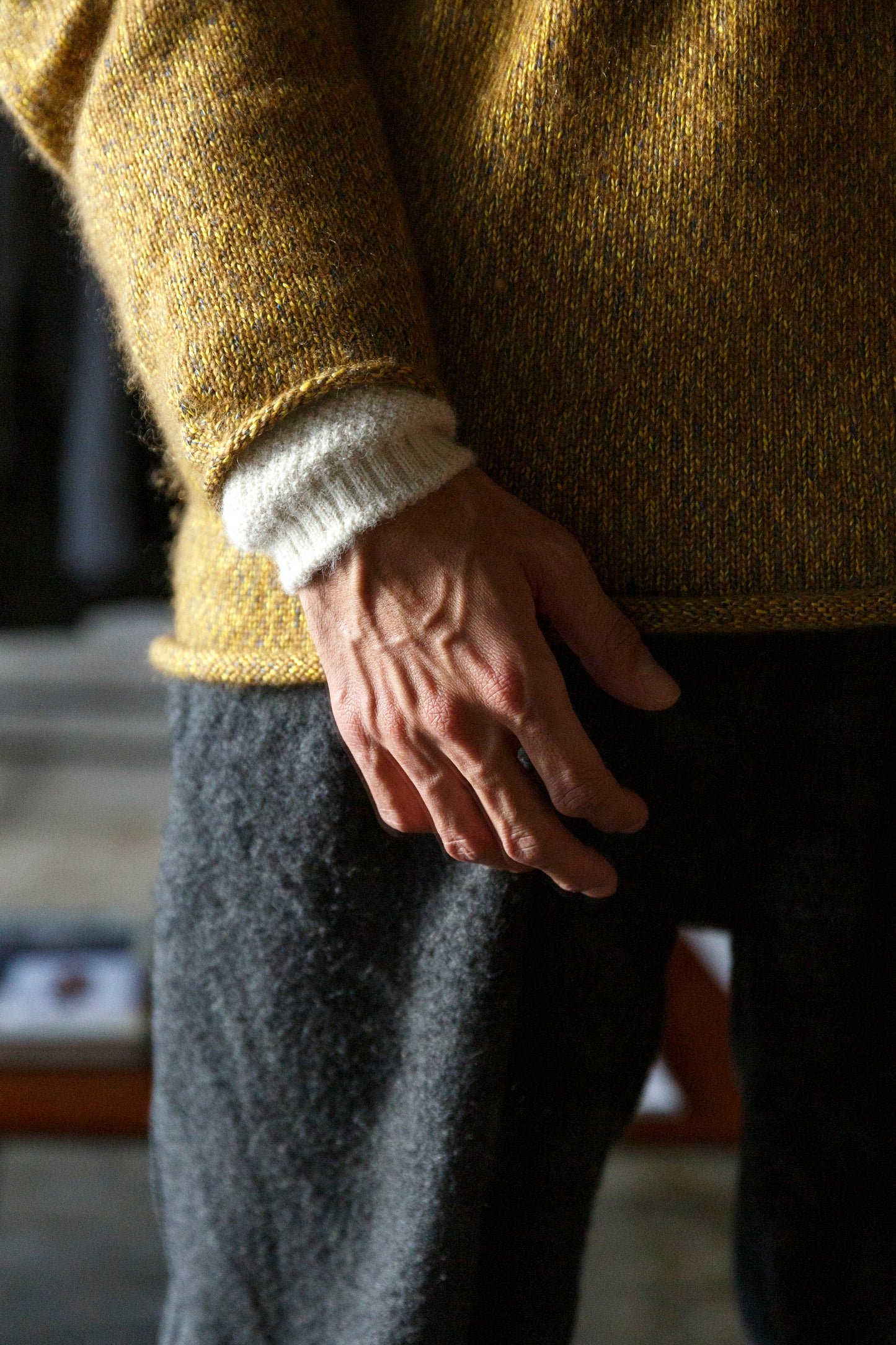 yahae / ALPACA MOSS STITCH WARMER / 7-5009