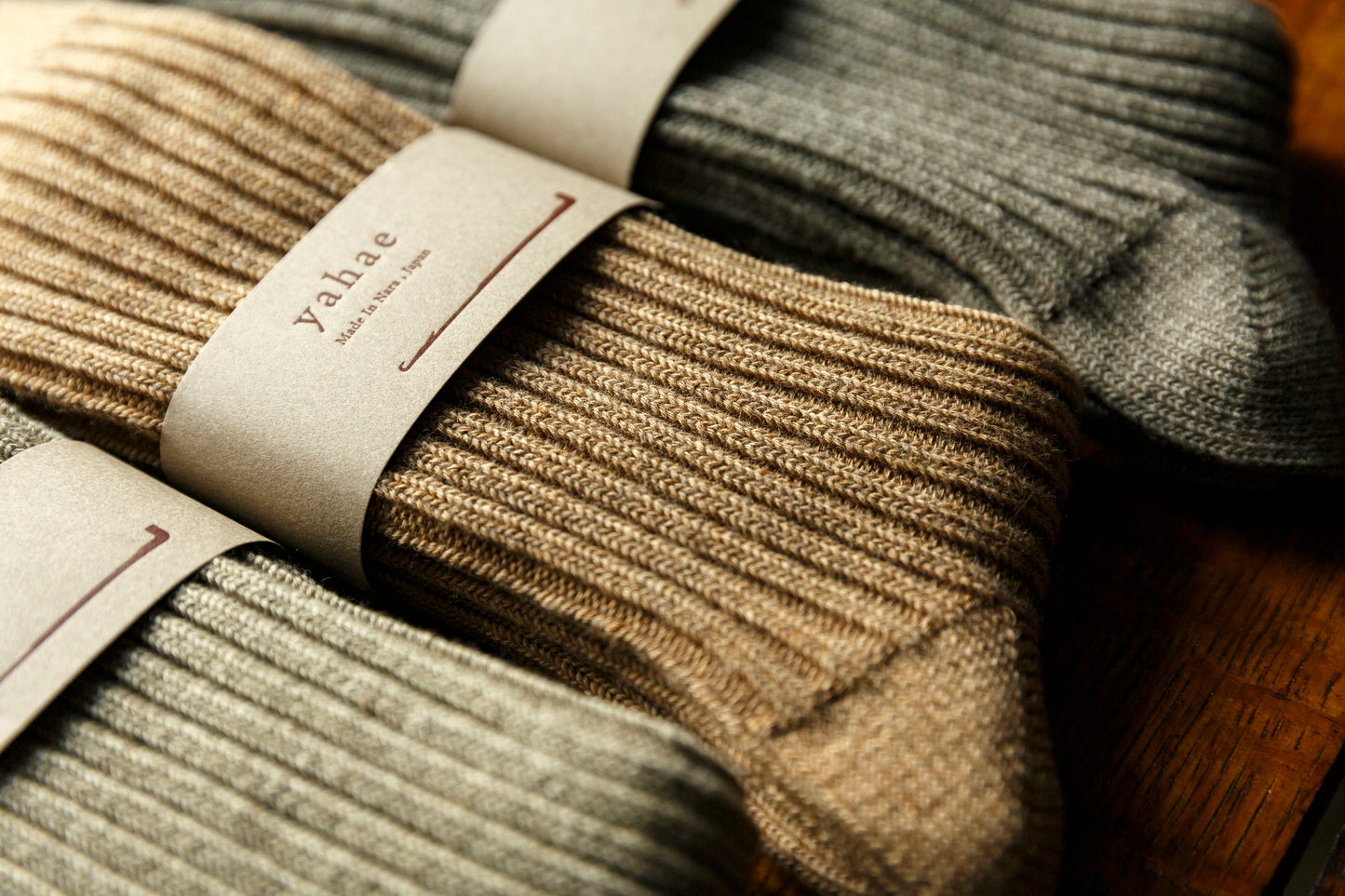 yahae / ORGANIC COTTON BLENDED YAK RIBBED SOCK / 7-6001