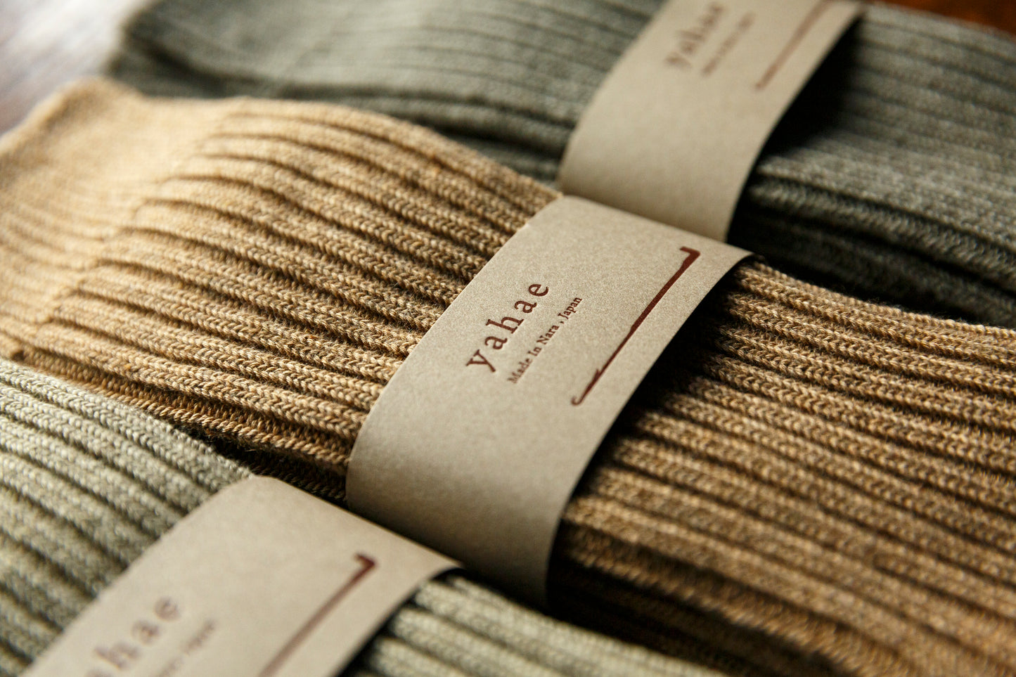 yahae / ORGANIC COTTON BLENDED YAK RIBBED SOCK / 7-6001