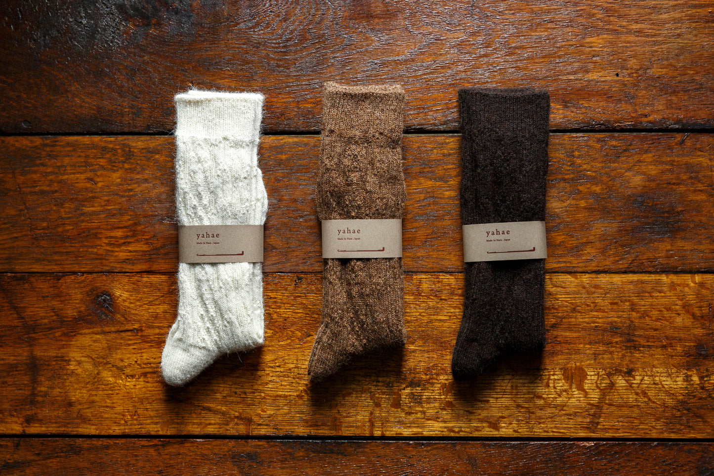 yahae / ALPACA CABLE PATTERN SOCK / 7-5008