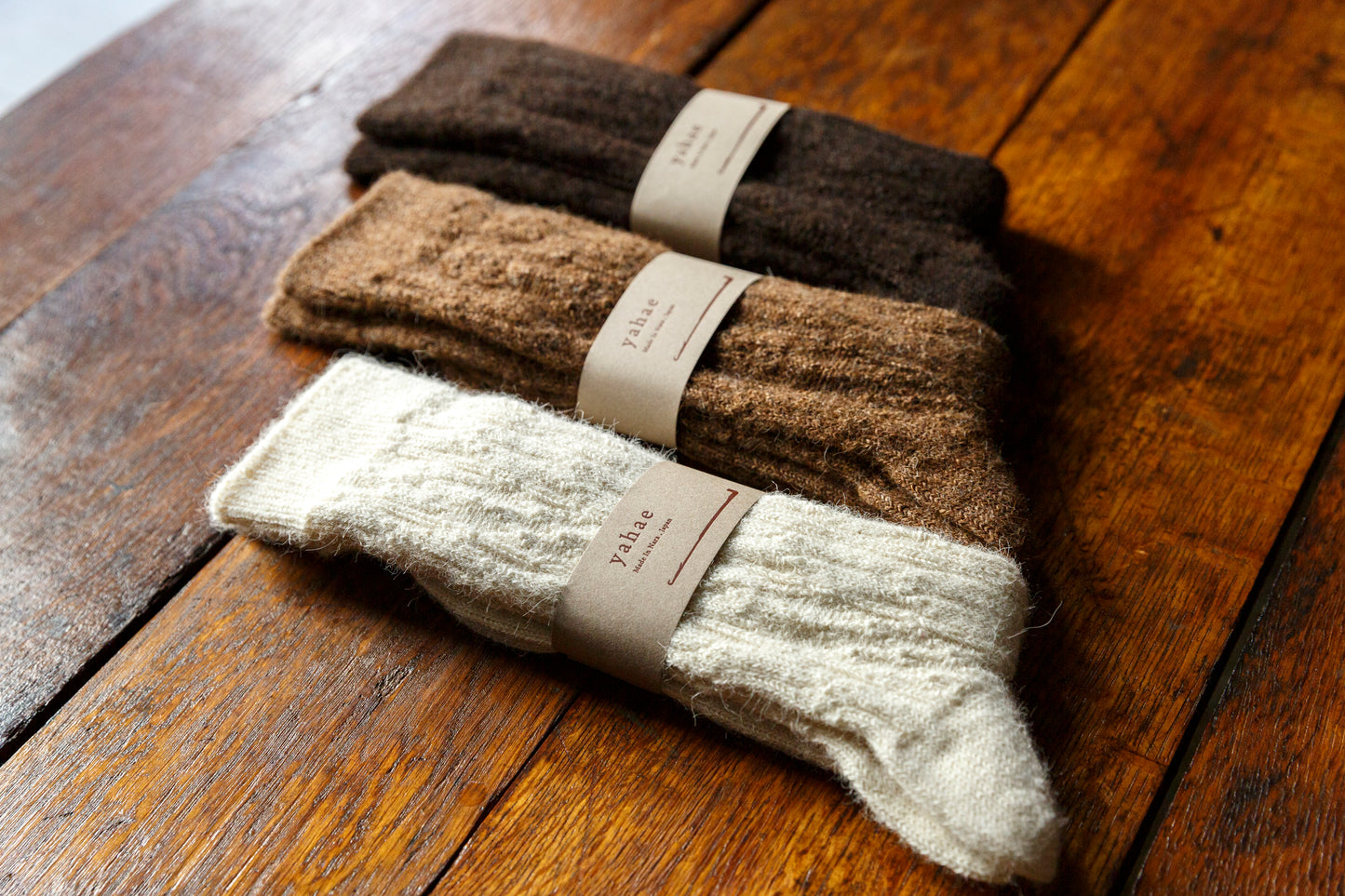 yahae / ALPACA CABLE PATTERN SOCK / 7-5008