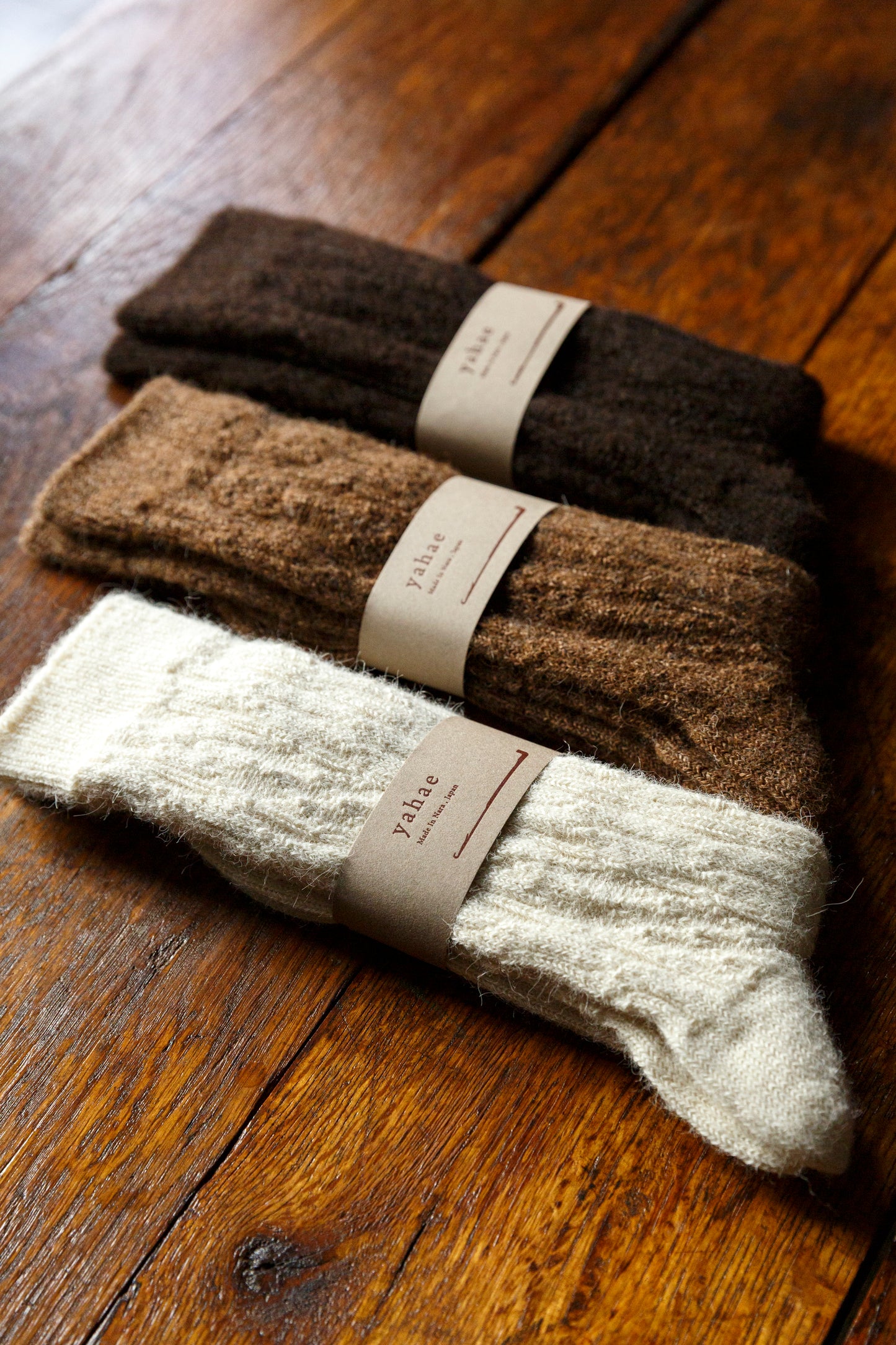 yahae / ALPACA CABLE PATTERN SOCK / 7-5008