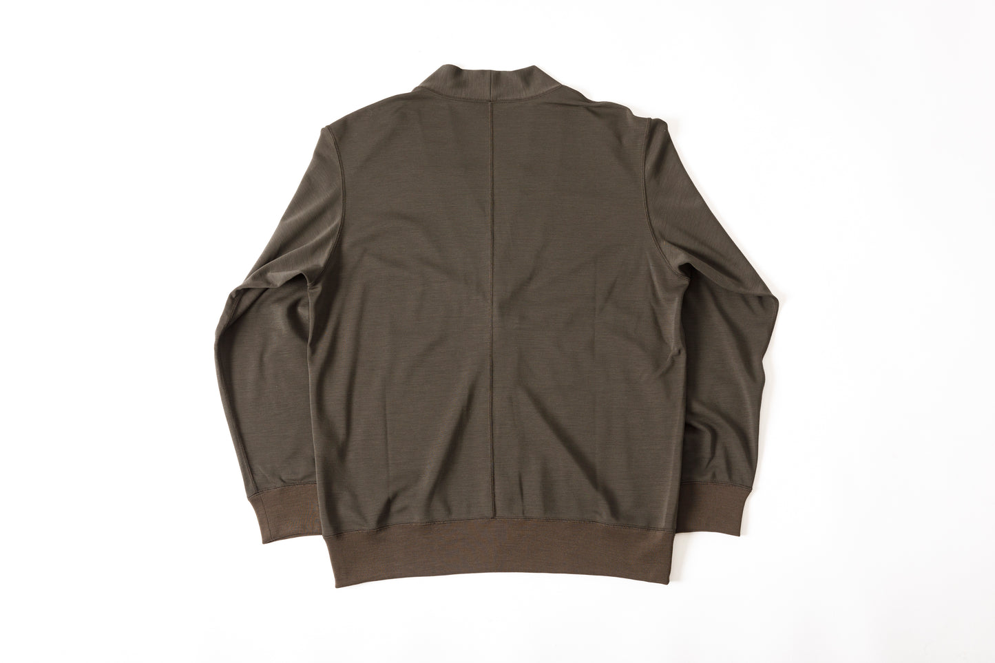 山内 24135 / ノーミュルシングウール・ダブルフェイスニットカーディガン charcoal brown