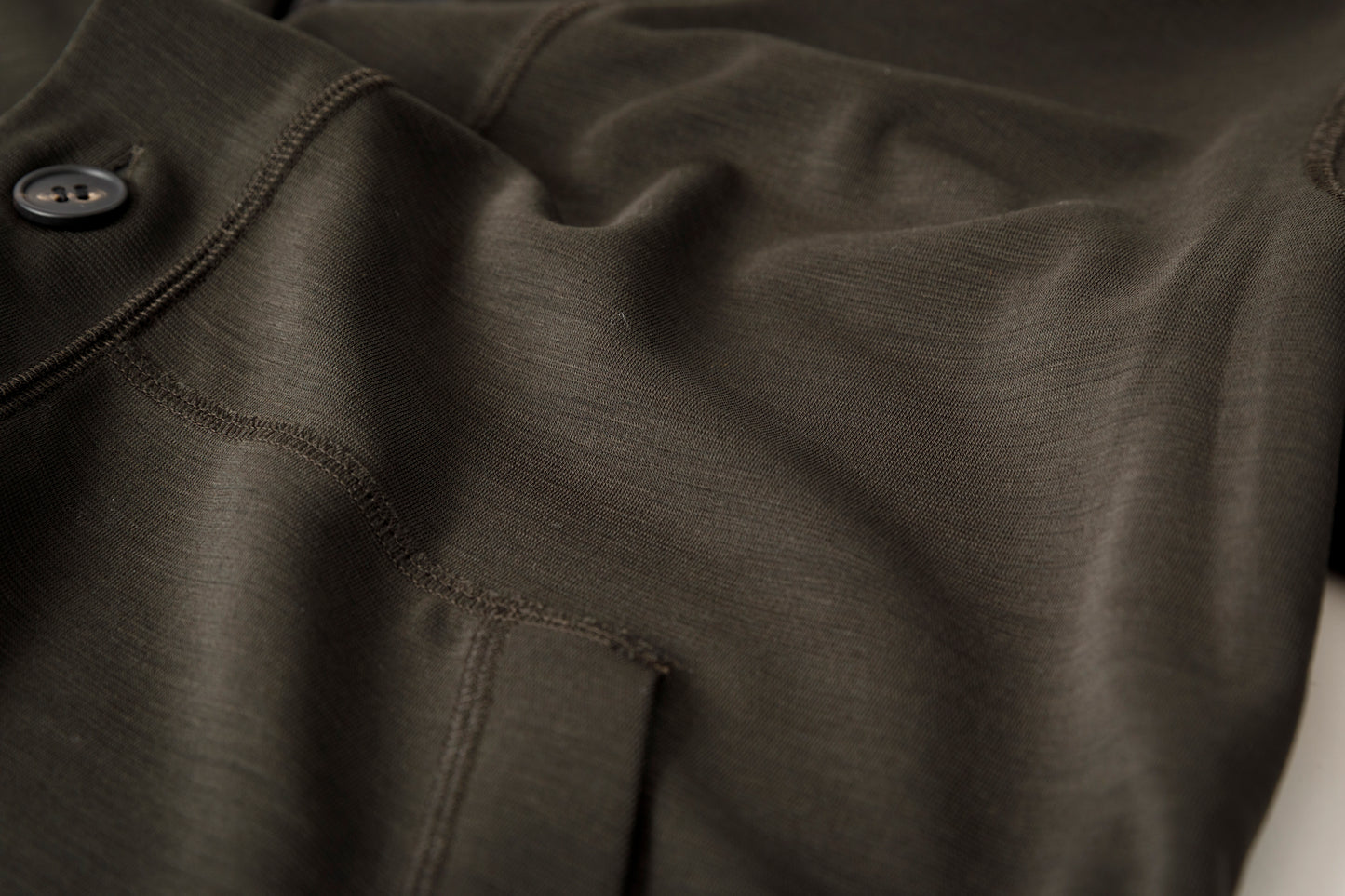 山内 24135 / ノーミュルシングウール・ダブルフェイスニットカーディガン charcoal brown