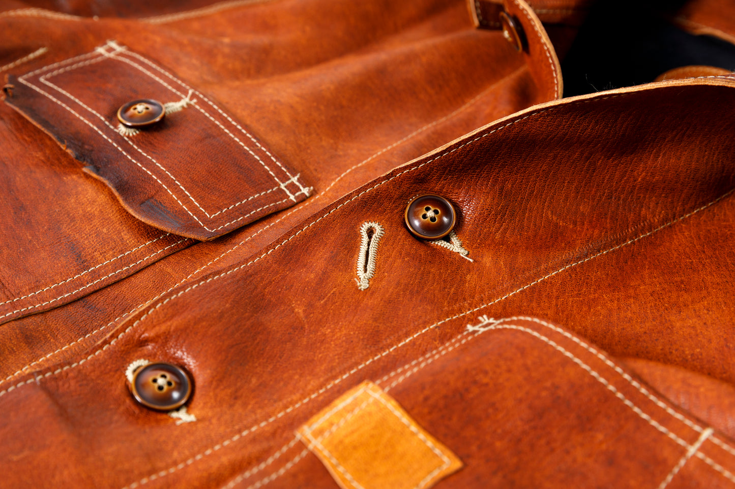 GOODKARMA DEVELOPMENT Leather Chore Coat "HELL'S KITCHEN" ブラウン サイズ2