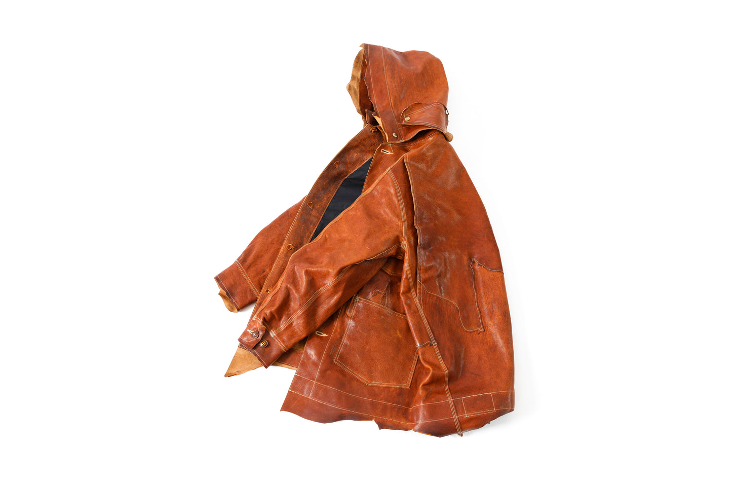 GOODKARMA DEVELOPMENT Leather Chore Coat "HELL'S KITCHEN" ブラウン サイズ2