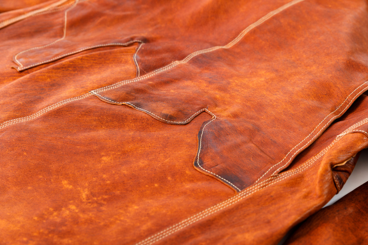 GOODKARMA DEVELOPMENT Leather Chore Coat "HELL'S KITCHEN" ブラウン サイズ2