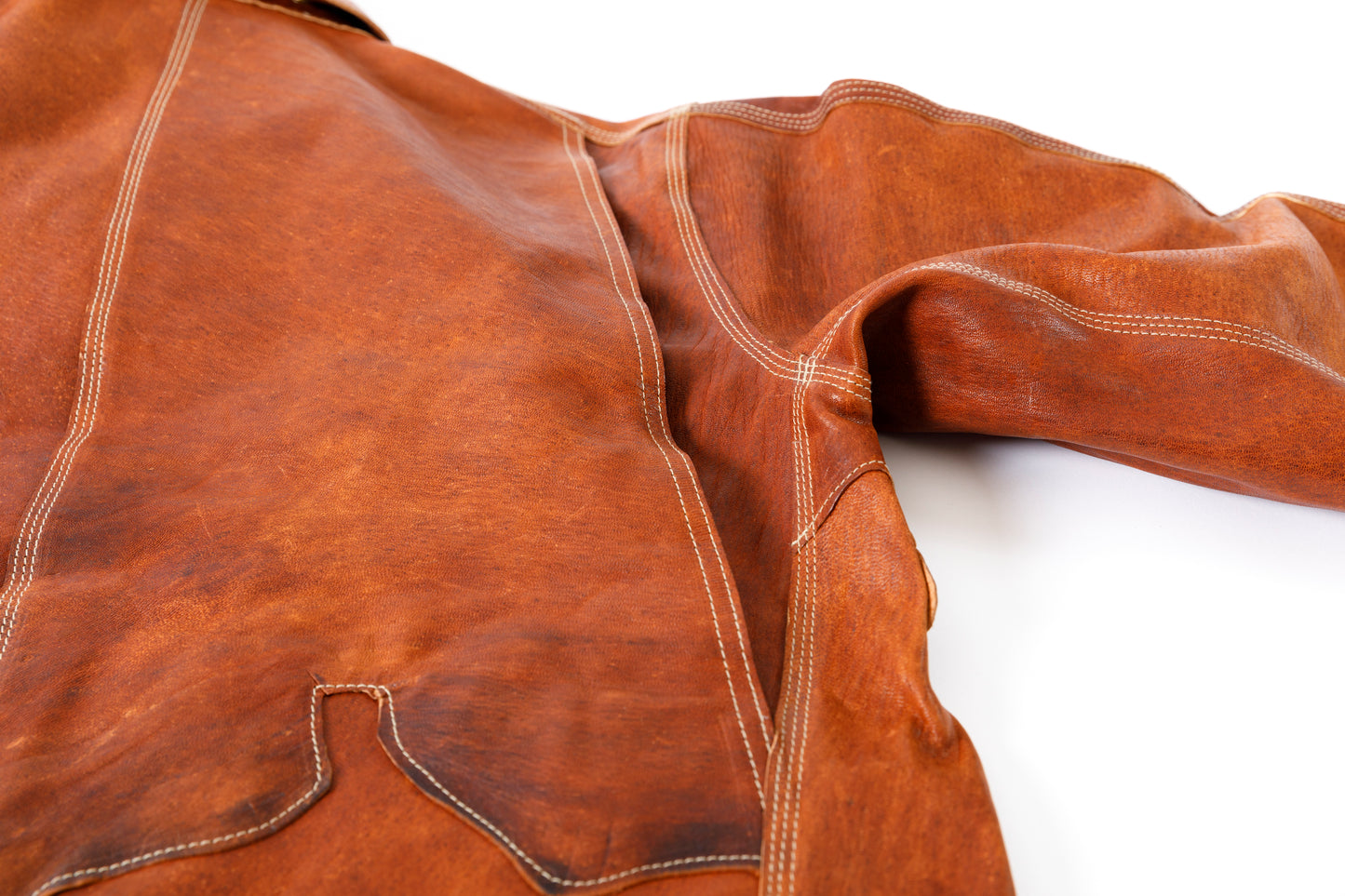 GOODKARMA DEVELOPMENT Leather Chore Coat "HELL'S KITCHEN" ブラウン サイズ2