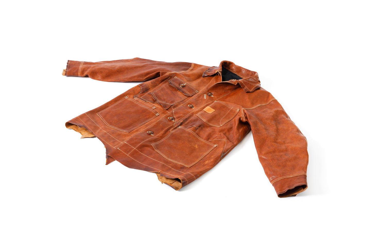 GOODKARMA DEVELOPMENT Leather Chore Coat "HELL'S KITCHEN" ブラウン サイズ2