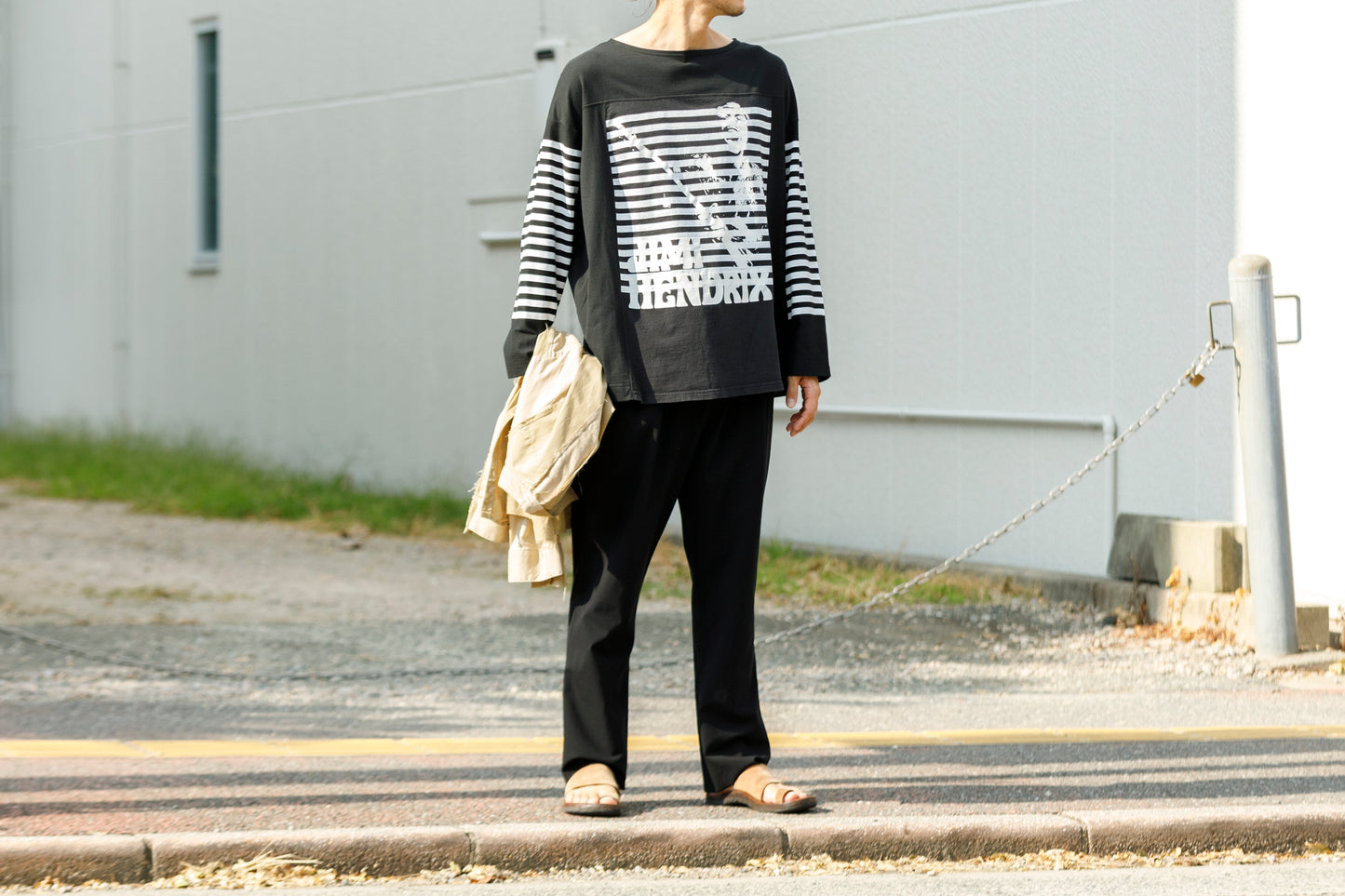 CHANGES CH1055 Remake Border Long Sleeve T - Black Type A