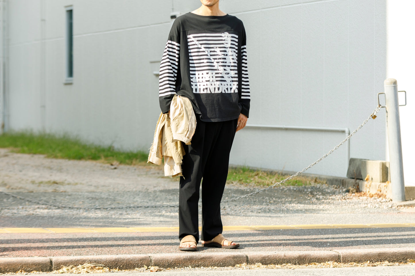 CHANGES CH1055 Remake Border Long Sleeve T - Black Type A