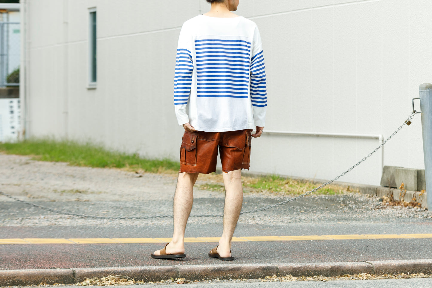 CHANGES CH1055 Remake Border Long Sleeve T - White Type A