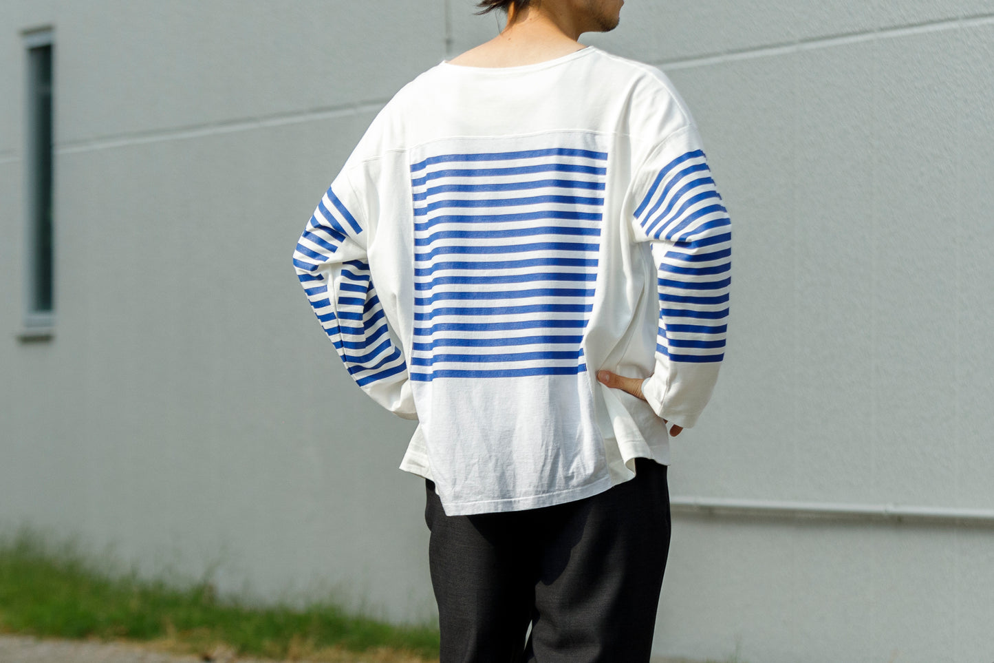 CHANGES CH1055 Remake Border Long Sleeve T - White Type A