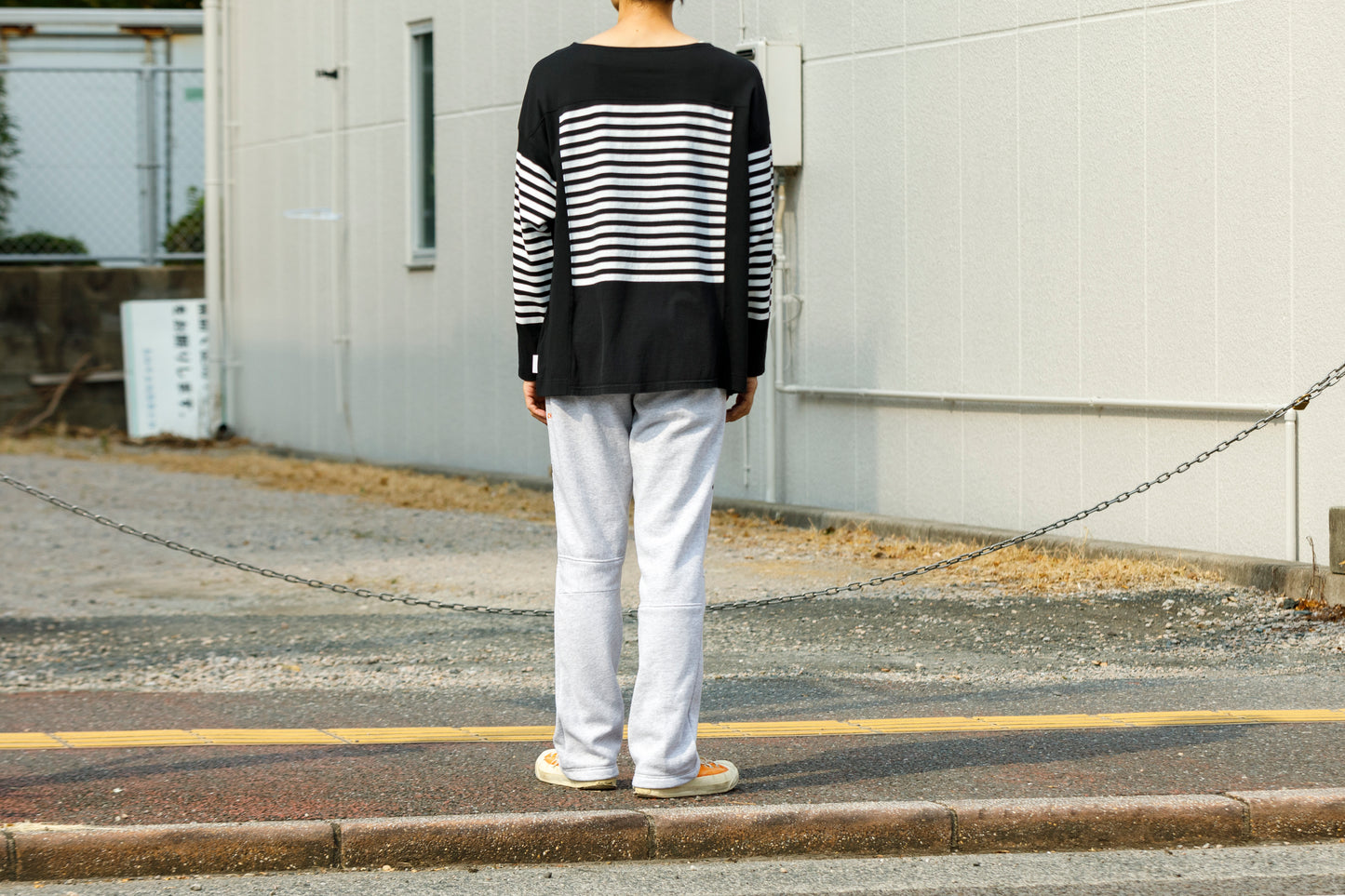 CHANGES CH1055 Remake Border Long Sleeve T - Black Type A