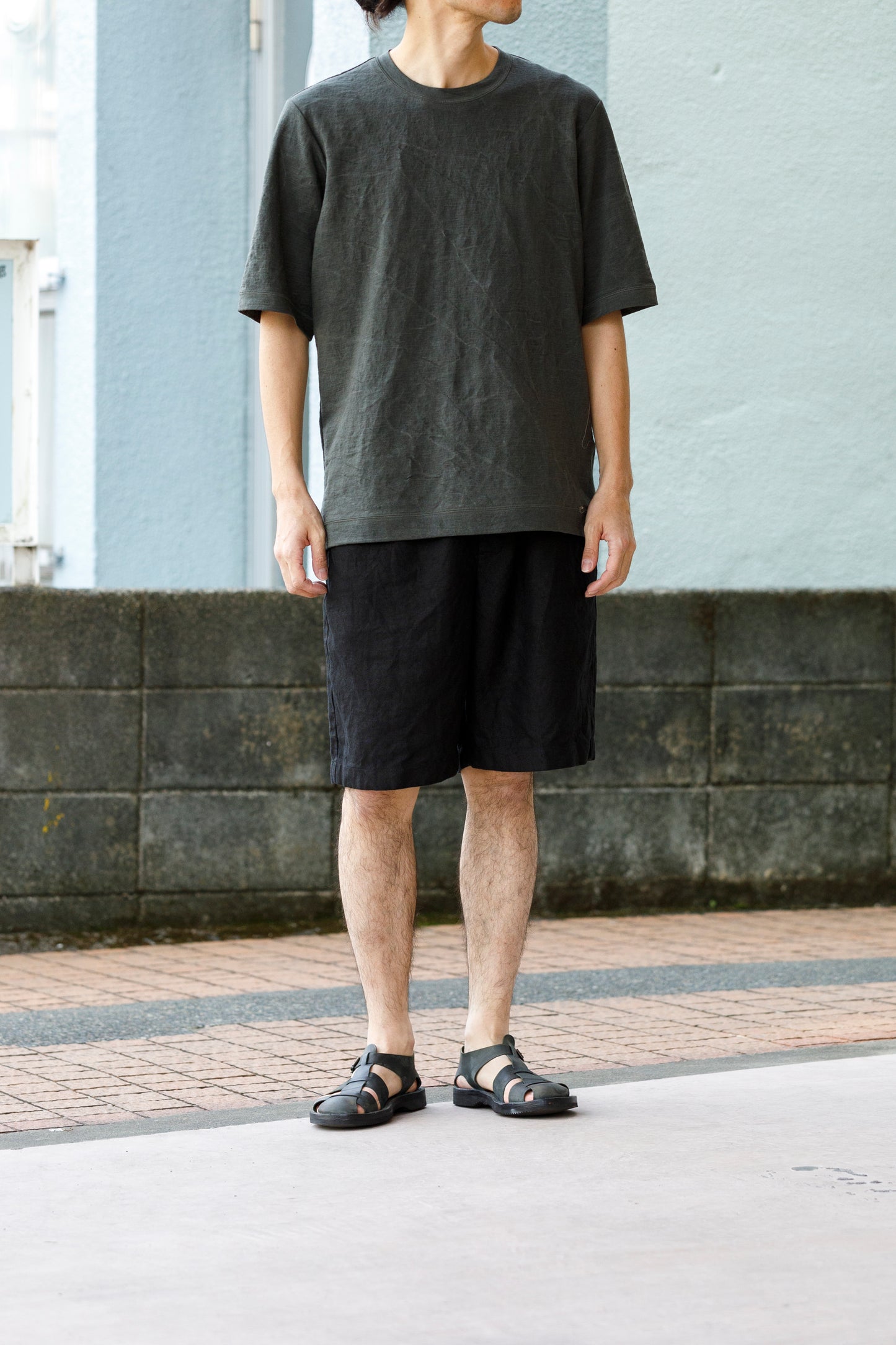 山内 25167 - kuro 黒染ヘビーヘンプクロスショーツ - Size 4