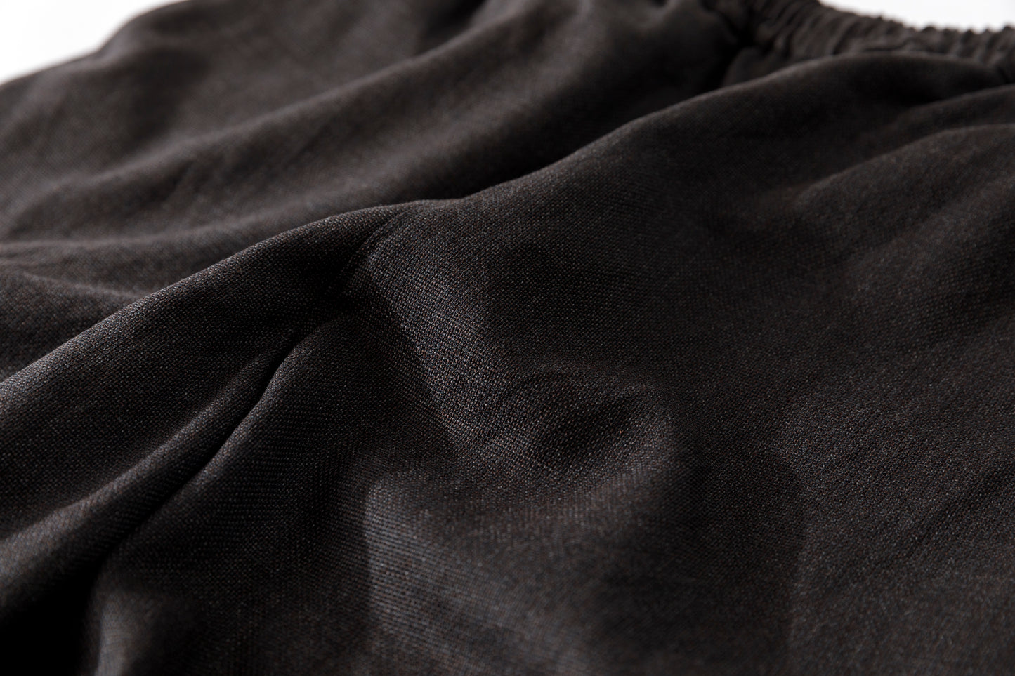 山内 25169-wa / ウールメッシュクロス・パジャマパンツ - charcoal brown(洗い加工)