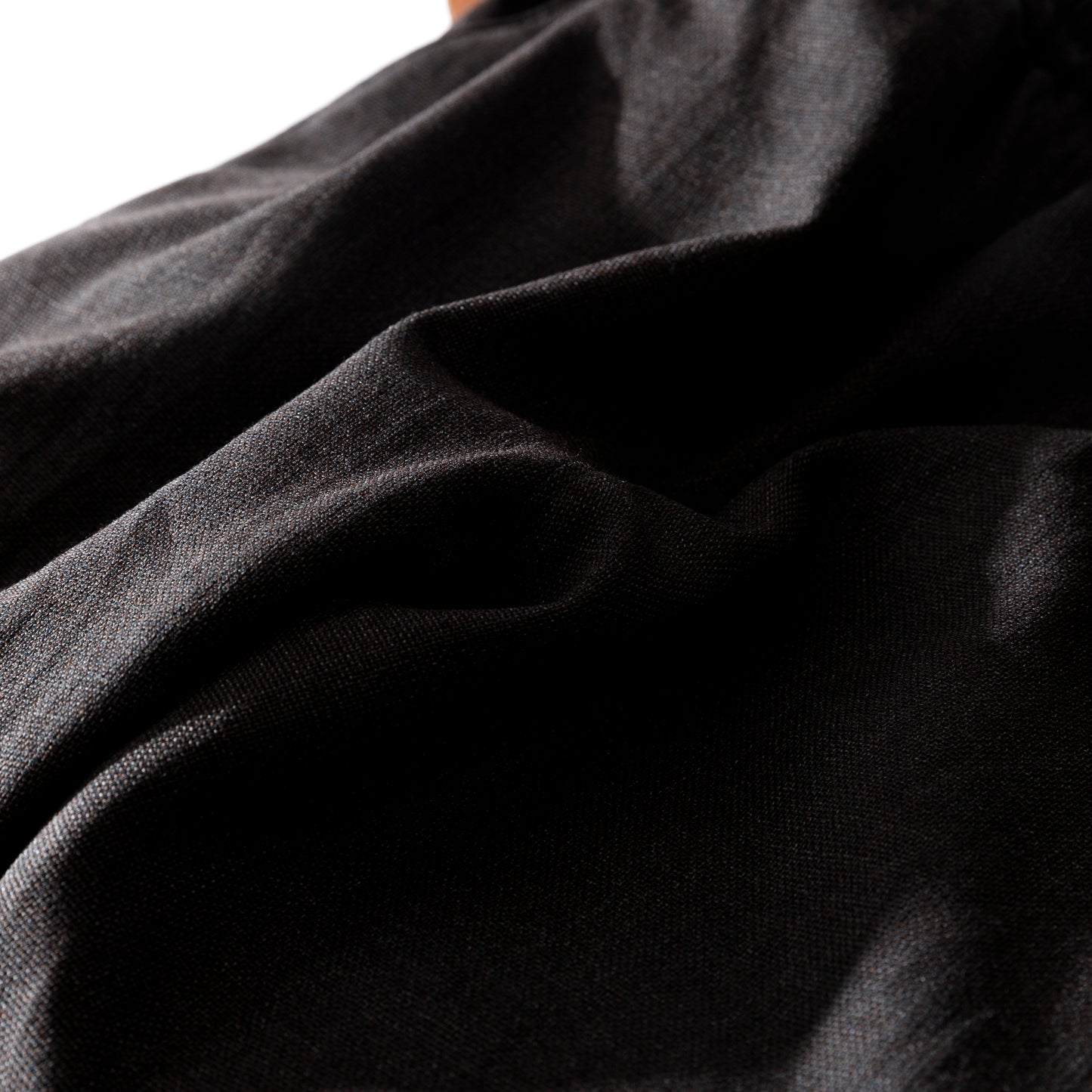 山内 25169-wa / ウールメッシュクロス・パジャマパンツ - charcoal brown(洗い加工)