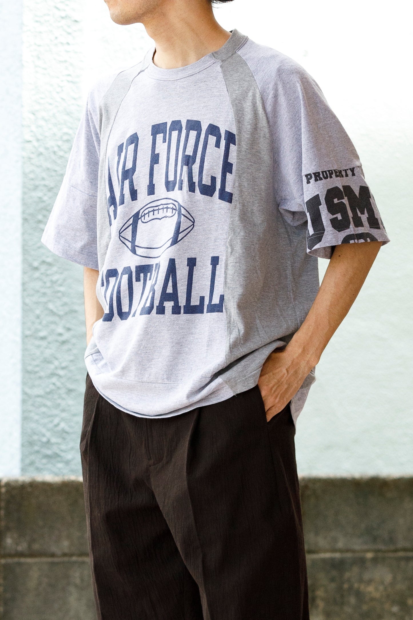 CHANGES CH1070 Remake Raglan sleeve T - Gray