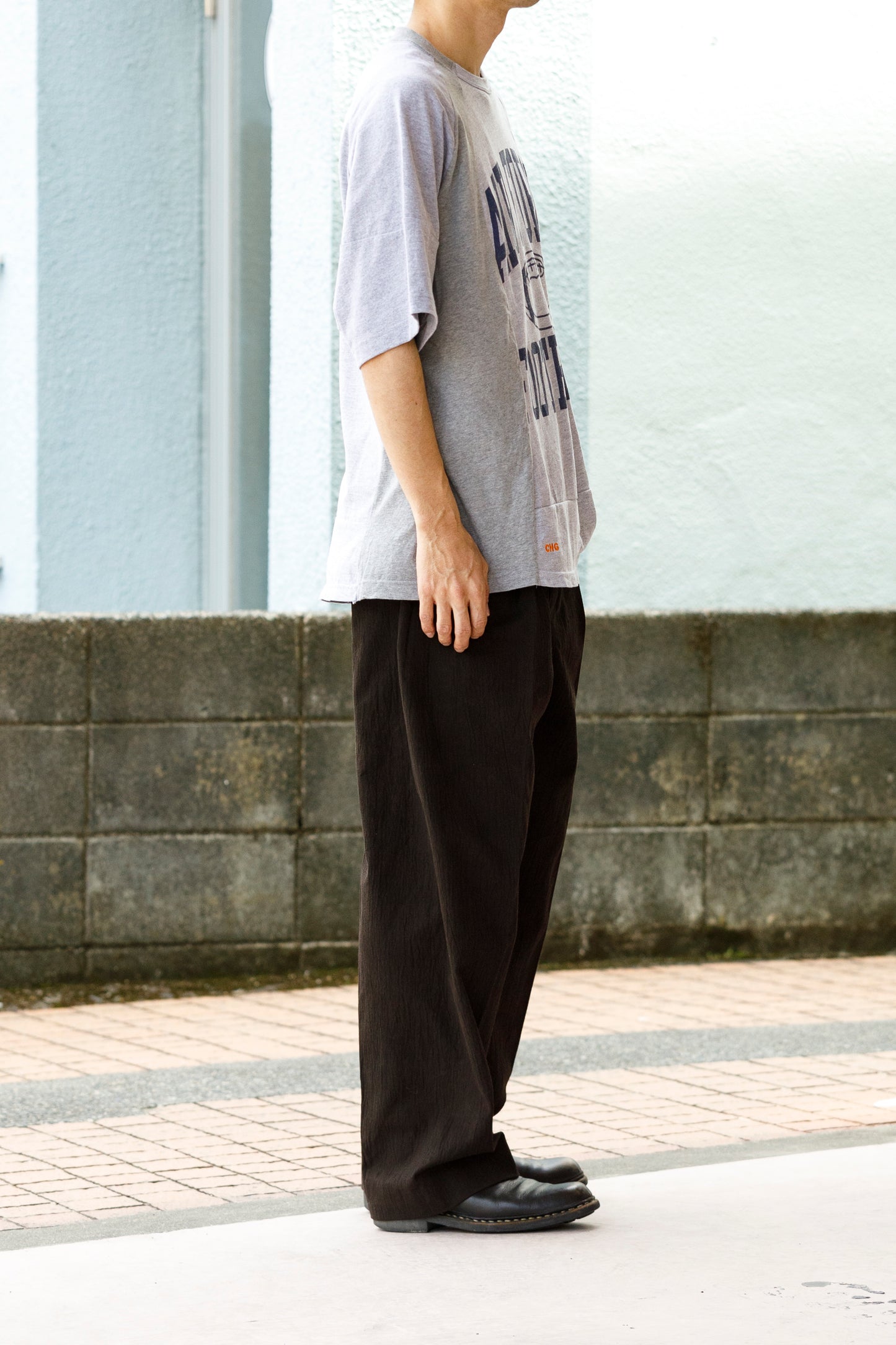CHANGES CH1070 Remake Raglan sleeve T - Gray