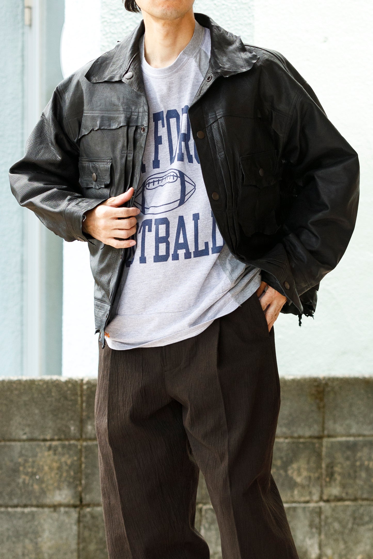 CHANGES CH1070 Remake Raglan sleeve T - Gray