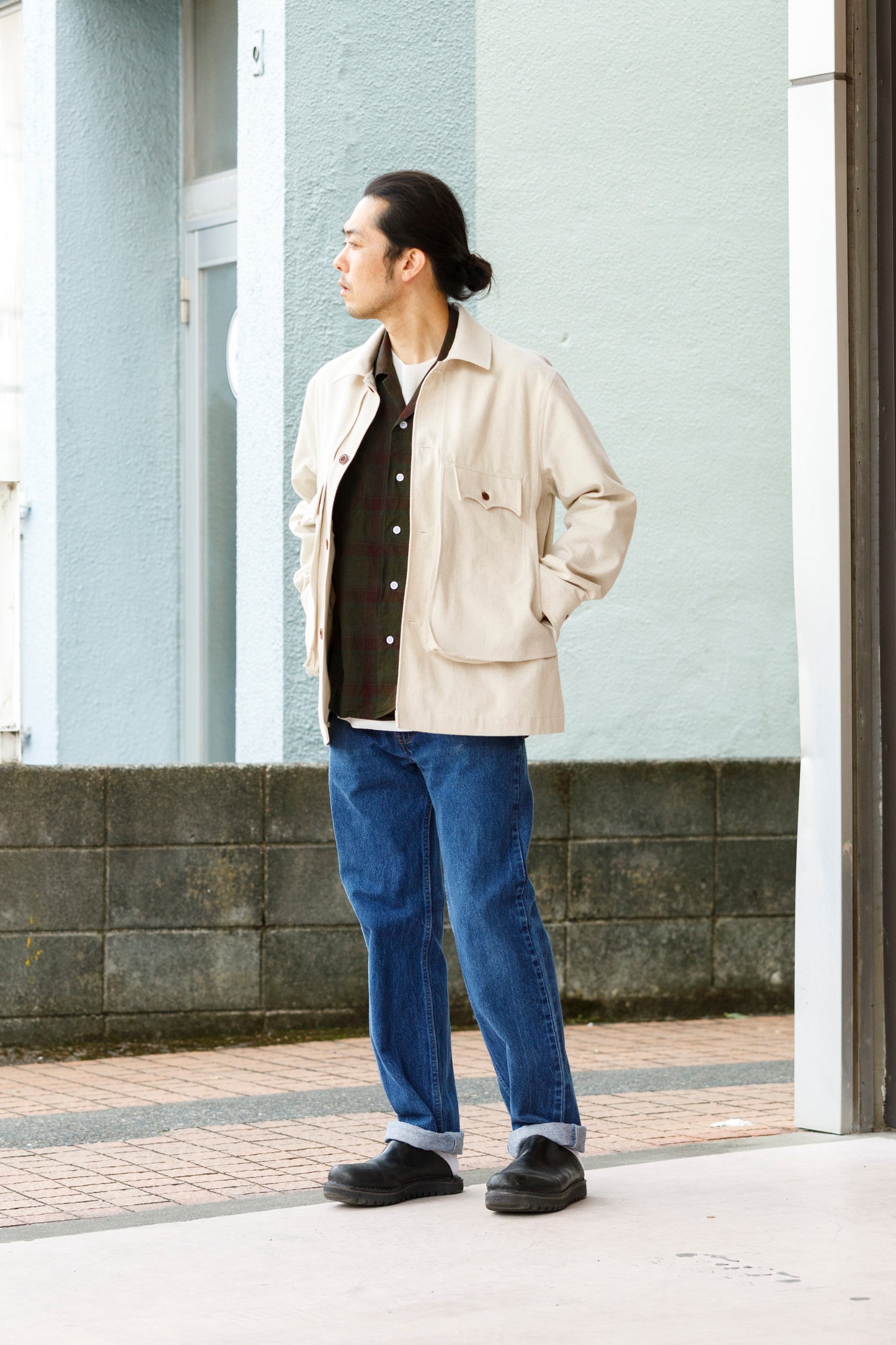 MOJITO ABSHINTH SHIRT_墨汁コーティング - Black
