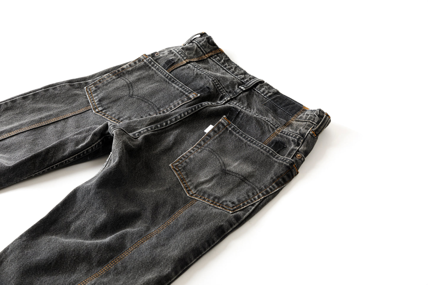 CHANGES CH4083 Remake Denim Pants - BLACK