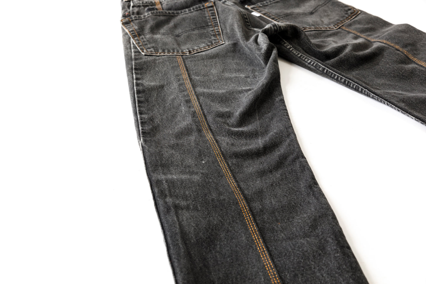 CHANGES CH4083 Remake Denim Pants - BLACK