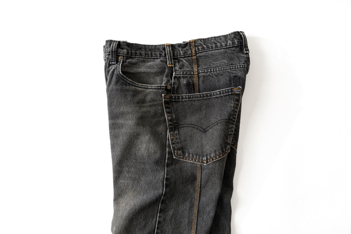 CHANGES CH4083 Remake Denim Pants - BLACK