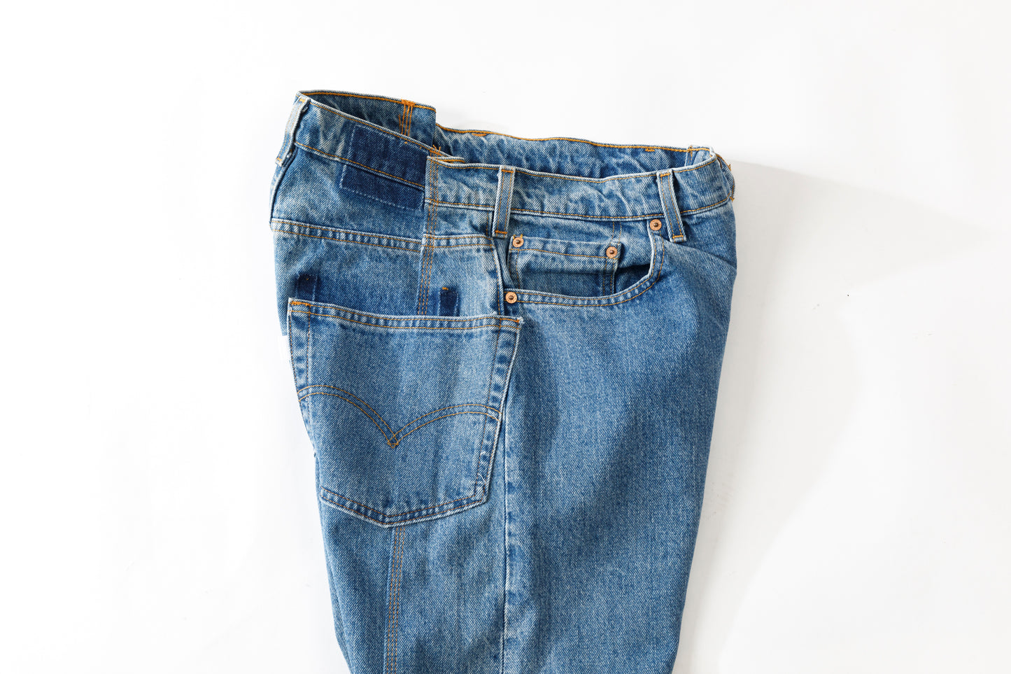 CHANGES CH4083 Remake Denim Pants - INDIGO
