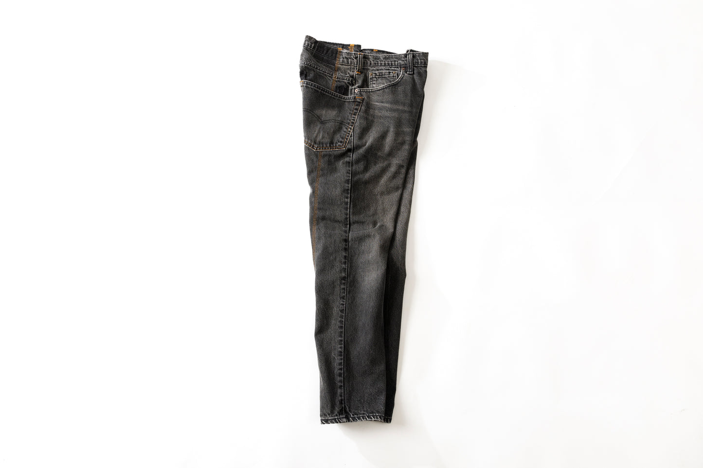 CHANGES CH4083 Remake Denim Pants - BLACK