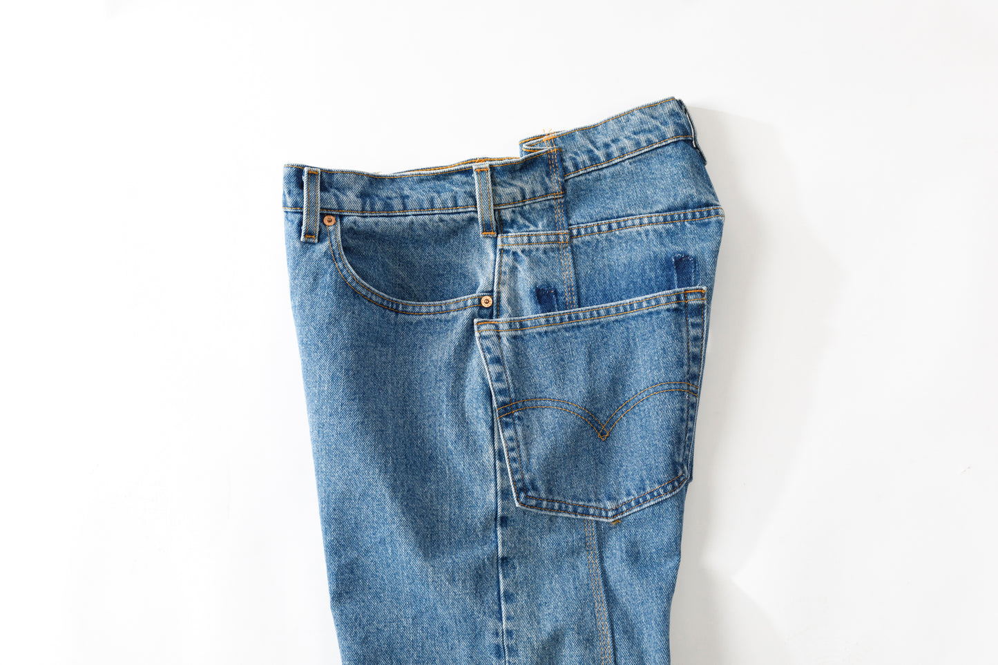 CHANGES CH4083 Remake Denim Pants - INDIGO
